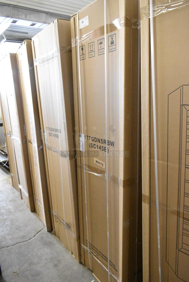 BRAND NEW IN BOX! Galaxy 177GDN5RBW Metal Commercial Single Door Reach In Cooler Merchandiser with Red, White, and Blue LED Lighting. 110-120 Volts, 1 Phase - Image 6 of 7