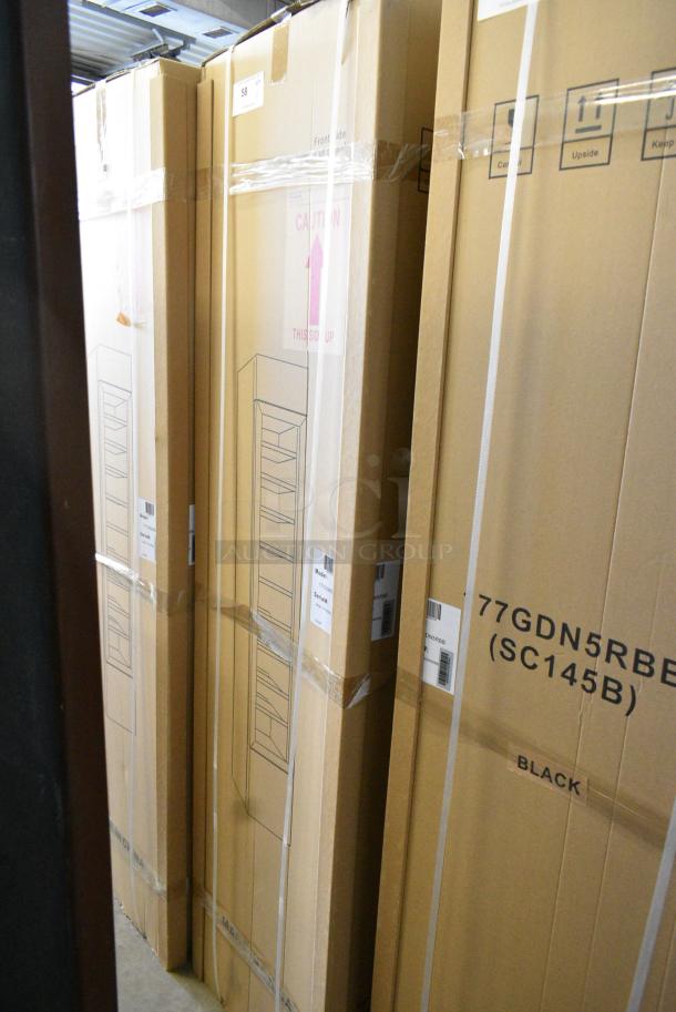 BRAND NEW IN BOX! Galaxy 177GDN5RBB Metal Commercial Single Door Reach In Cooler Merchandiser with Red, White, and Blue LED Lighting. 110-120 Volts, 1 Phase. - Image 2 of 3