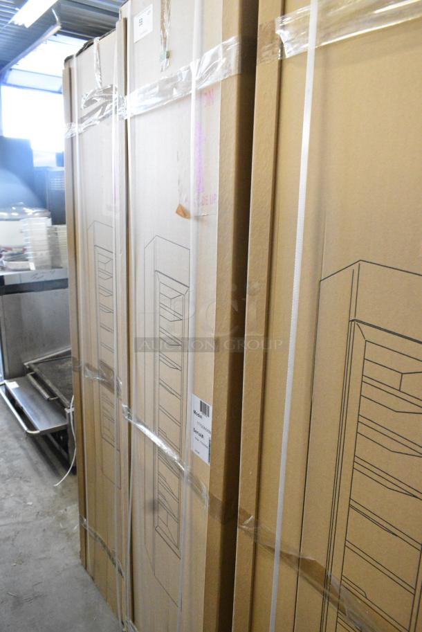 BRAND NEW IN BOX! Galaxy 177GDN5RBB Metal Commercial Single Door Reach In Cooler Merchandiser with Red, White, and Blue LED Lighting. 110-120 Volts, 1 Phase. - Image 2 of 3