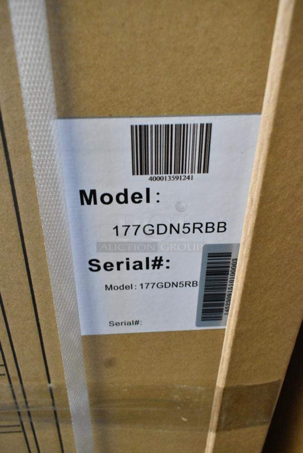 BRAND NEW IN BOX! Galaxy 177GDN5RBB Metal Commercial Single Door Reach In Cooler Merchandiser with Red, White, and Blue LED Lighting. 110-120 Volts, 1 Phase. - Image 3 of 3