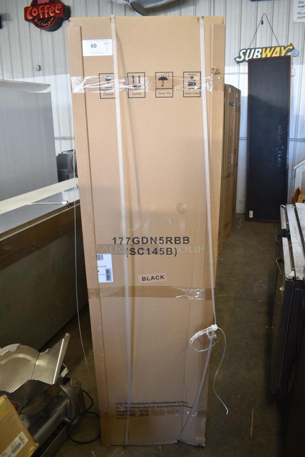 BRAND NEW IN BOX! Galaxy 177GDN5RBB Metal Commercial Single Door Reach In Cooler Merchandiser with Red, White, and Blue LED Lighting. 110-120 Volts, 1 Phase. - Image 2 of 6