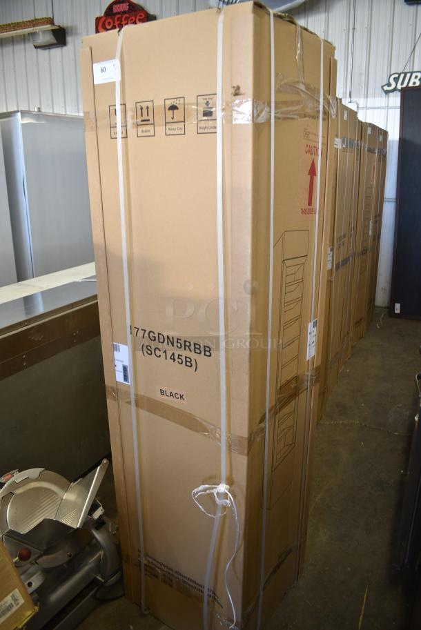 BRAND NEW IN BOX! Galaxy 177GDN5RBB Metal Commercial Single Door Reach In Cooler Merchandiser with Red, White, and Blue LED Lighting. 110-120 Volts, 1 Phase. - Image 4 of 6