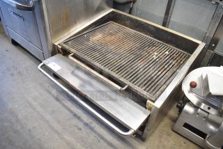 MagiKitch'n Stainless Steel Commercial Countertop Natural Gas Powered Charbroiler Grill.