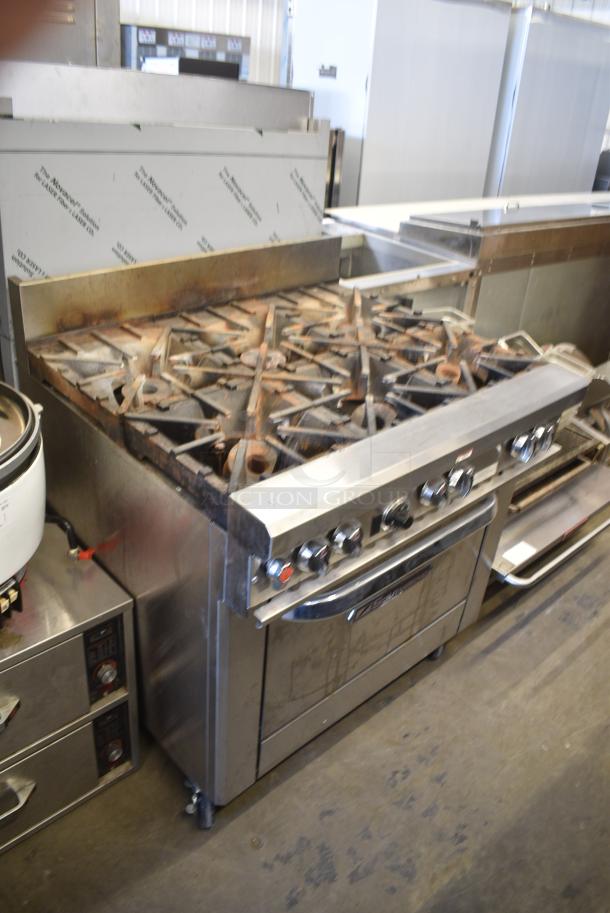 Southbend 4361D Stainless Steel Commercial Natural Gas Powered 6 Burner Range w/ Oven and Back Splash. - Image 2 of 10