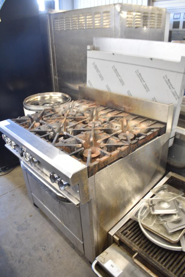 Southbend 4361D Stainless Steel Commercial Natural Gas Powered 6 Burner Range w/ Oven and Back Splash. - Image 3 of 10
