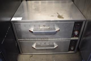 Hatco HDW-2 Stainless Steel Commercial 2 Drawer Warming Drawer. 115 Volts, 1 Phase. Tested and Working!