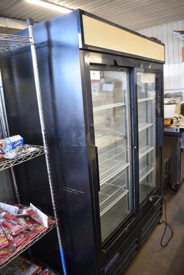 Central 69K-112HC Metal Commercial 2 Door Reach In Cooler Merchandiser w/ Poly Coated Racks. 115 Volts, 1 Phase. Tested and Working! - Image 2 of 8