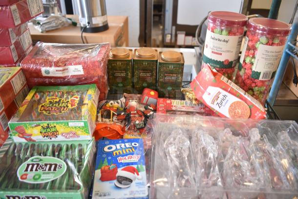 ALL ONE MONEY! Metro Lot of Various Candy Including Haribo, Oreo Snowballs, Krabby Patties, Candy Canes and Hershey Kisses. Metro Shelf Not Included. - Image 6 of 12