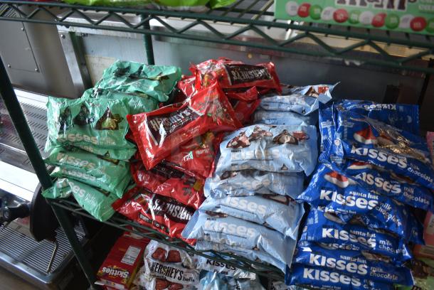 ALL ONE MONEY! Metro Lot of Various Candy Including Haribo, Oreo Snowballs, Krabby Patties, Candy Canes and Hershey Kisses. Metro Shelf Not Included. - Image 9 of 12