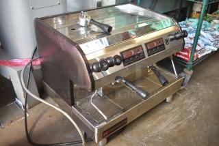 Grindmaster ESP2 Stainless Steel Commercial Countertop 2 Group Espresso Machine w/ 3 Portafilters and 2 Steam Wands. 220-240 Volts, 1 Phase.