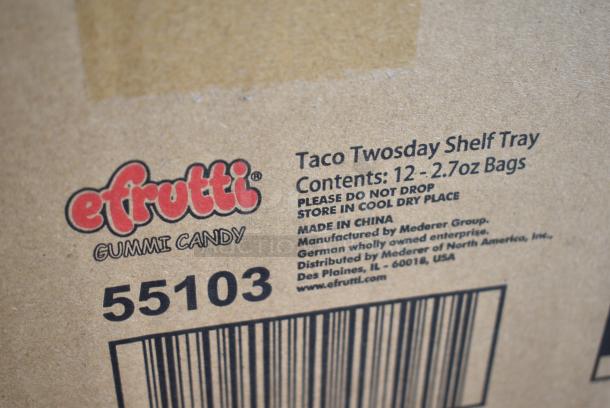 74 Boxes of BRAND NEW! efrutti Taco Twosday Shelf Trays. Each Box Has 12 2.7oz Bags. 74 Times Your Bid! - Image 4 of 5