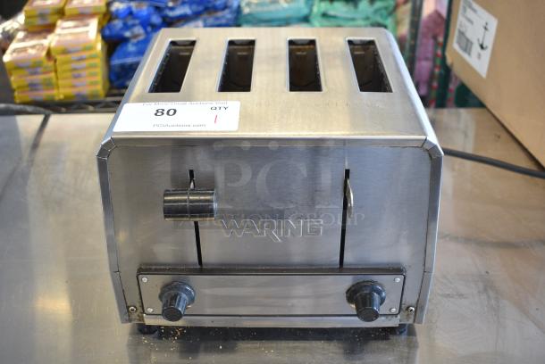 Waring WCT800RC Stainless Steel Commercial Countertop 2 Slot Toaster. 120 Volts, 1 Phase. - Image 1 of 6