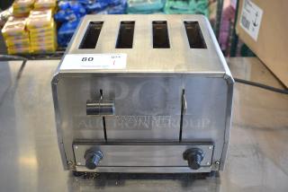 Waring WCT800RC Stainless Steel Commercial Countertop 2 Slot Toaster. 120 Volts, 1 Phase.