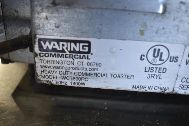 Waring WCT800RC Stainless Steel Commercial Countertop 2 Slot Toaster. 120 Volts, 1 Phase. - Image 5 of 6