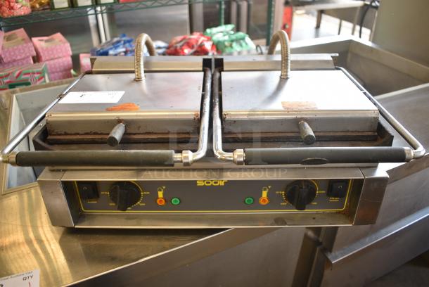 Sodir Majestic F Stainless Steel Commercial Countertop Double Panini Press. 220 Volts, 1 Phase. - Image 1 of 5