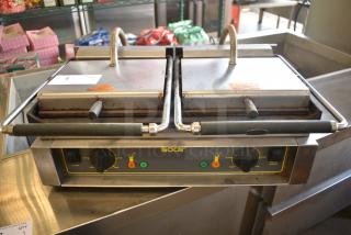 Sodir Majestic F Stainless Steel Commercial Countertop Double Panini Press. 220 Volts, 1 Phase.