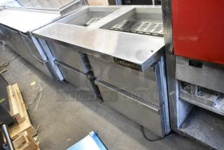 Continental SW60-24M Stainless Steel Commercial Prep Table w/ 4 Drawers on Commercial Casters. 115 Volts, 1 Phase. Tested and Powers On But Does Not Get Cold