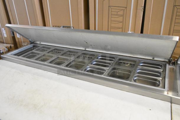 Continental CPA118 Stainless Steel Commercial Pizza Prep Table on Commercial Casters. 115 Volts, 1 Phase. Tested and Working! - Image 5 of 11