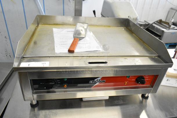 2024 Crosson EG-600C Stainless Steel Commercial Countertop Electric Powered Flat Top Griddle. 120 Volts, 1 Phase. - Image 1 of 8