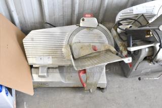 Berkel Metal Commercial Countertop Meat Slicer w/ Blade Sharpener. 115 Volts, 1 Phase. Tested and Working!
