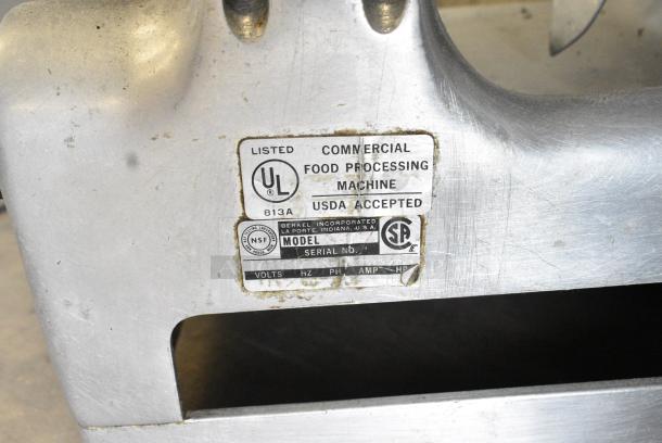 Berkel 818 Metal Commercial Countertop Meat Slicer w/ Blade Sharpener. 115 Volts, 1 Phase. Tested and Working! - Image 7 of 7