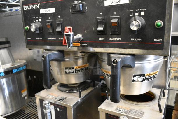Bunn DUAL Stainless Steel Commercial Countertop Double Coffee Machine w/ Hot Water Dispenser, 2 Satellite Servers and 2 Metal Brew Baskets. 120/240 Volts, 1 Phase. - Image 4 of 8