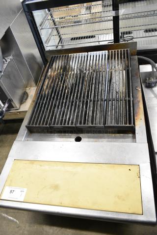Vulcan CAVB35N Stainless Steel Commercial Countertop Natural Gas Powered Charbroiler Grill.