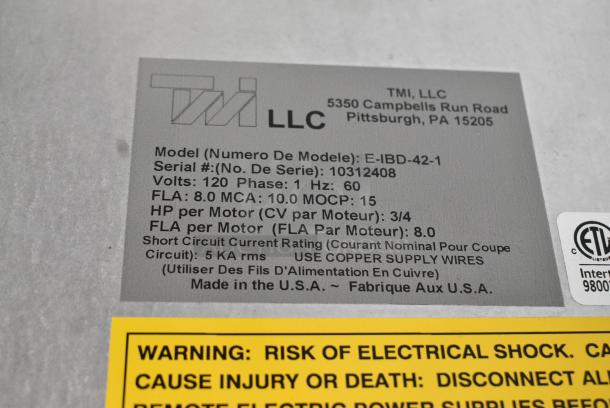 Save-T TMI E-IBD-42-1 Stainless Steel Air Curtaain. 120 Volts, 1 Phase. - Image 4 of 4