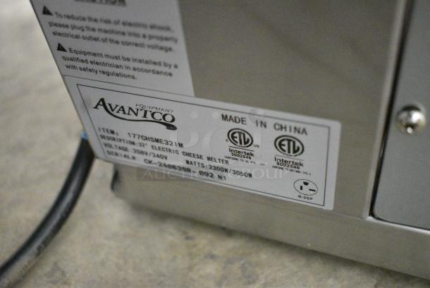 BRAND NEW SCRATCH AND DENT! 2024 Avantco 177CHSME32IM Stainless Steel Commercial Electric Powered Cheese Melter. 208/240 Volts, 1 Phase. - Image 6 of 6