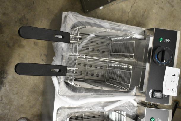 BRAND NEW SCRATCH AND DENT! 2024 Vollrath FFA8110 Stainless Steel Commercial Electric Powered 2 Bay Deep Fat Fryer w/ 4 Metal Fry Baskets. 208/240 Volts, 1 Phase. - Image 6 of 10