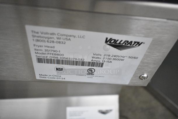 BRAND NEW SCRATCH AND DENT! 2024 Vollrath FFA8110 Stainless Steel Commercial Electric Powered 2 Bay Deep Fat Fryer w/ 4 Metal Fry Baskets. 208/240 Volts, 1 Phase. - Image 8 of 10