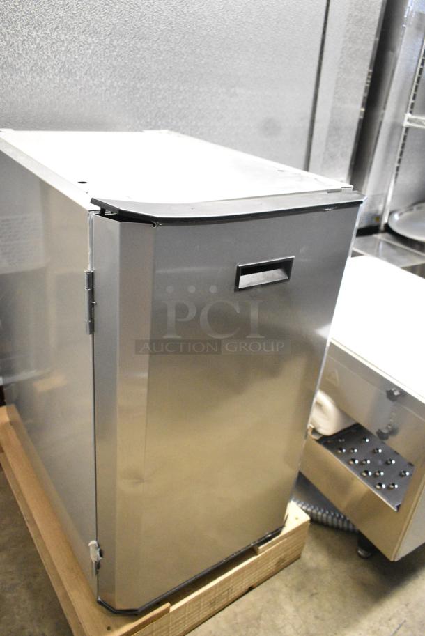 BRAND NEW SCRATCH AND DENT! 2024 Scotsman HSTCD16-A 1/2" x 23 9/16" x 32" Enclosed Stainless Steel Ice Dispenser Stand with Door - Image 1 of 4