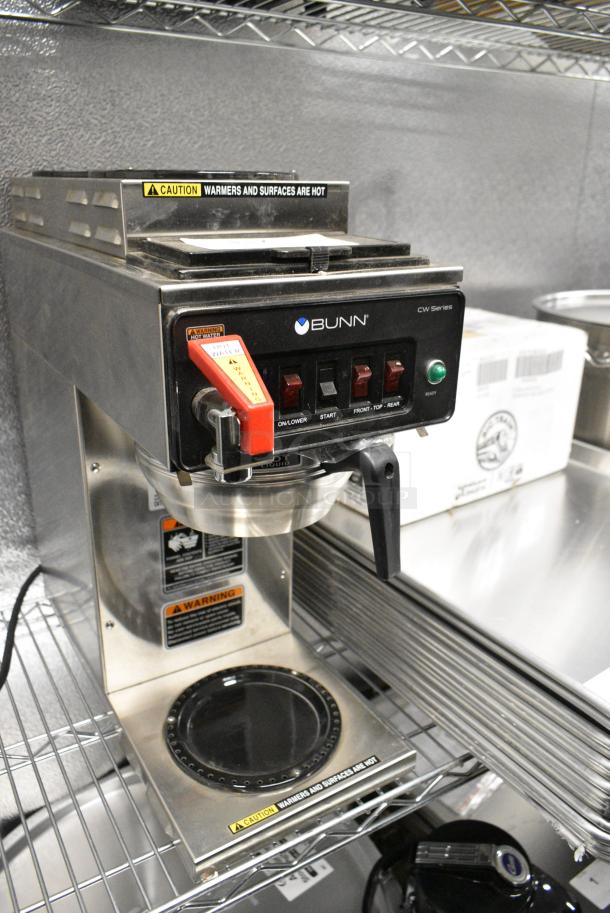 BRAND NEW SCRATCH AND DENT! 2024 Bunn CWTF15 Stainless Steel Commercial Countertop Coffee Machine w/ Hot Water Dispenser and Metal Brew Basket. 120 Volts, 1 Phase. - Image 1 of 7