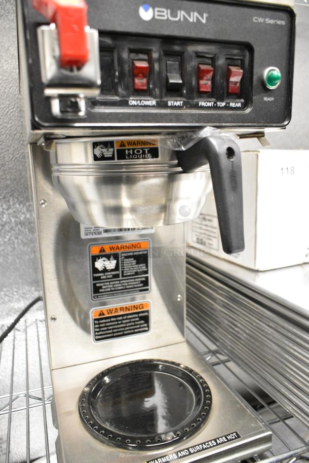 BRAND NEW SCRATCH AND DENT! 2024 Bunn CWTF15 Stainless Steel Commercial Countertop Coffee Machine w/ Hot Water Dispenser and Metal Brew Basket. 120 Volts, 1 Phase. - Image 4 of 7