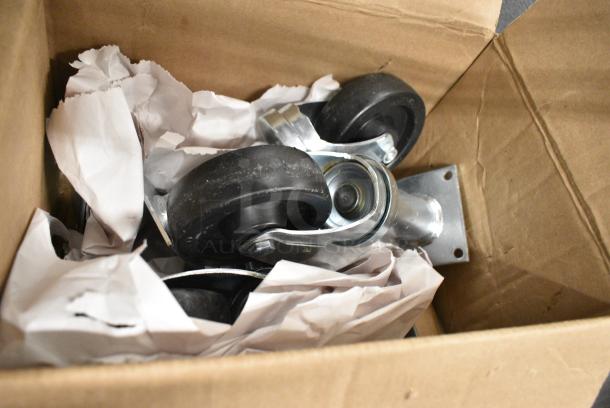BRAND NEW SCRATCH AND DENT! Lot of 2 190436PITS Commercial Casters and 2 190436PITSB Commercial Casters - Image 1 of 4