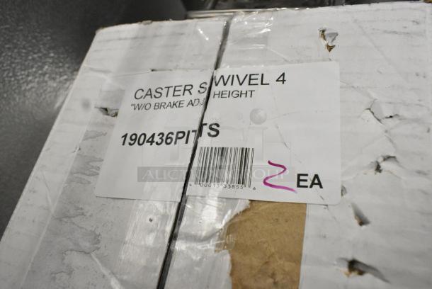 BRAND NEW SCRATCH AND DENT! Lot of 2 190436PITS Commercial Casters and 2 190436PITSB Commercial Casters - Image 3 of 4