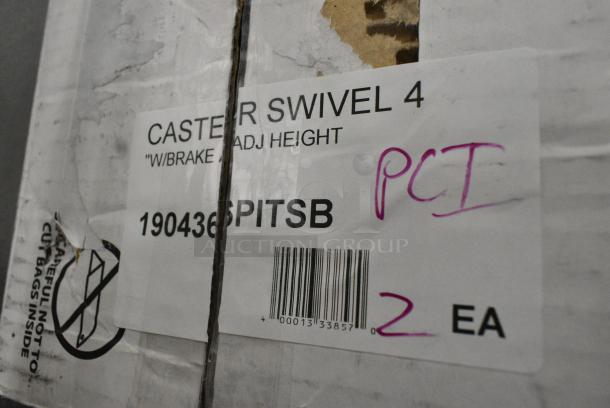 BRAND NEW SCRATCH AND DENT! Lot of 2 190436PITS Commercial Casters and 2 190436PITSB Commercial Casters - Image 4 of 4