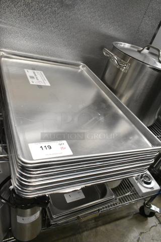 15 BRAND NEW SCRATCH AND DENT! 176BUNFL16US Baker's Lane USA Full Size 16 Gauge 18" x 26" Wire in Rim Aluminum Bun / Sheet Pan. 15 Times Your Bid!