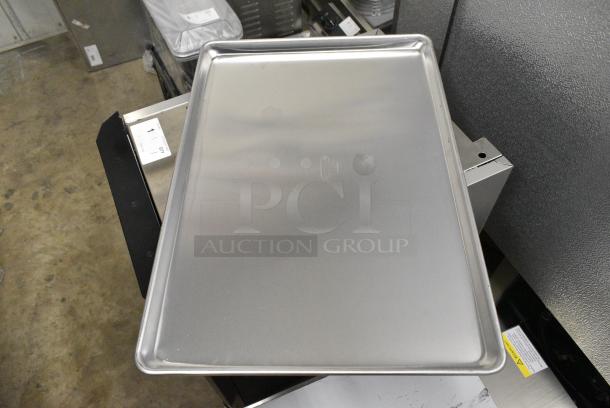 15 BRAND NEW SCRATCH AND DENT! 176BUNFL16US Baker's Lane USA Full Size 16 Gauge 18" x 26" Wire in Rim Aluminum Bun / Sheet Pan. 15 Times Your Bid! - Image 5 of 5