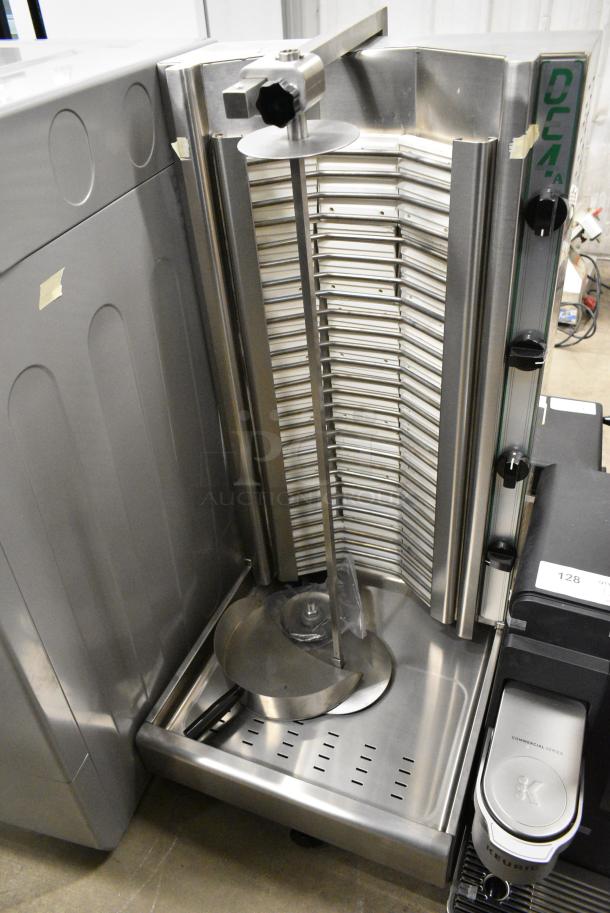 BRAND NEW SCRATCH AND DENT! 2024 Visvardis DE 4A Stainless Steel 45" Electric Gyro Machine - 200 lb. Capacity. 208-240 Volts. - Image 1 of 8