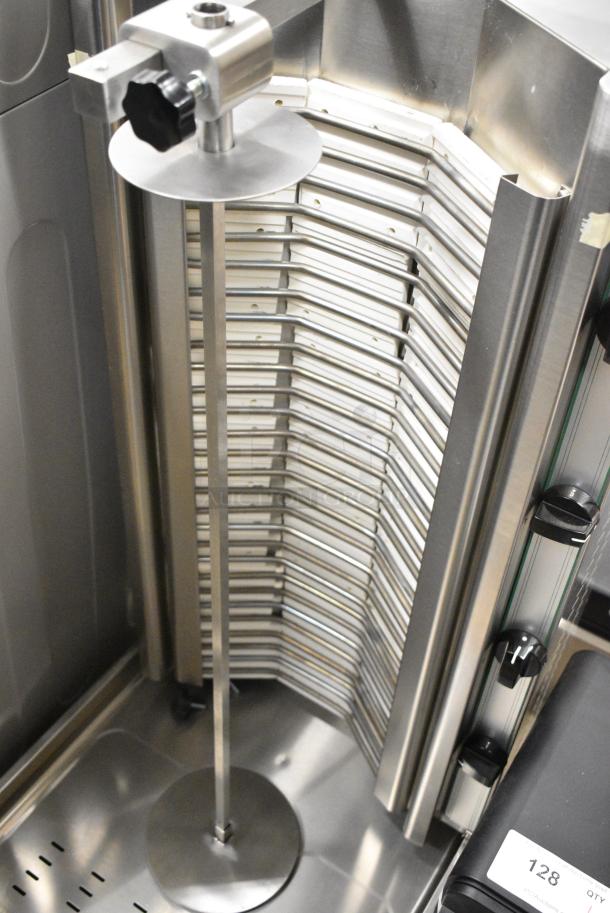 BRAND NEW SCRATCH AND DENT! 2024 Visvardis DE 4A Stainless Steel 45" Electric Gyro Machine - 200 lb. Capacity. 208-240 Volts. - Image 7 of 8