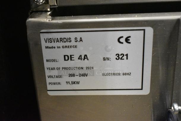 BRAND NEW SCRATCH AND DENT! 2024 Visvardis DE 4A Stainless Steel 45" Electric Gyro Machine - 200 lb. Capacity. 208-240 Volts. - Image 8 of 8