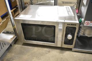 BRAND NEW SCRATCH AND DENT! 2024 Solwave 180MW1000D Stainless Steel Commercial Microwave with Dial Control. 120 Volts, 1 Phase.