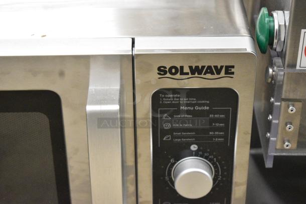 BRAND NEW SCRATCH AND DENT! 2024 Solwave 180MW1000D Stainless Steel Commercial Microwave with Dial Control. 120 Volts, 1 Phase. - Image 2 of 6