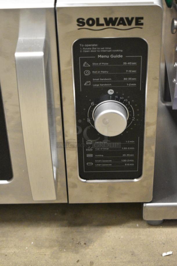 BRAND NEW SCRATCH AND DENT! 2024 Solwave 180MW1000D Stainless Steel Commercial Microwave with Dial Control. 120 Volts, 1 Phase. - Image 3 of 6