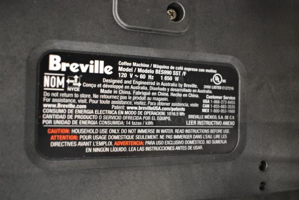 Breville BES990 SST /F The Oracle Metal Countertop Automatic Espresso Machine w/ Steam Wand. No Hopper. 120 Volts, 1 Phase. - Image 8 of 8