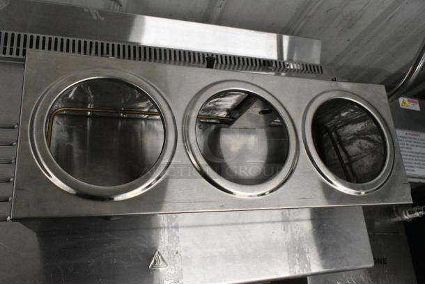 BRAND NEW SCRATCH AND DENT! 2024 Carnival King 382CDPW3 Stainless Steel 3 Qt. Triple Cone Dip Warmer. 120 Volts, 1 Phase. Tested and Working! - Image 2 of 4