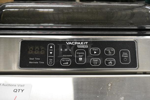 BRAND NEW SCRATCH AND DENT! Vacpak-it 186UVME12SS Vacuum Packing Machine with 12" Seal Bar, Roll Cutter and Dual Piston Dry Pump. 120 Volts, 1 Phase. Tested and Working! - Image 3 of 7