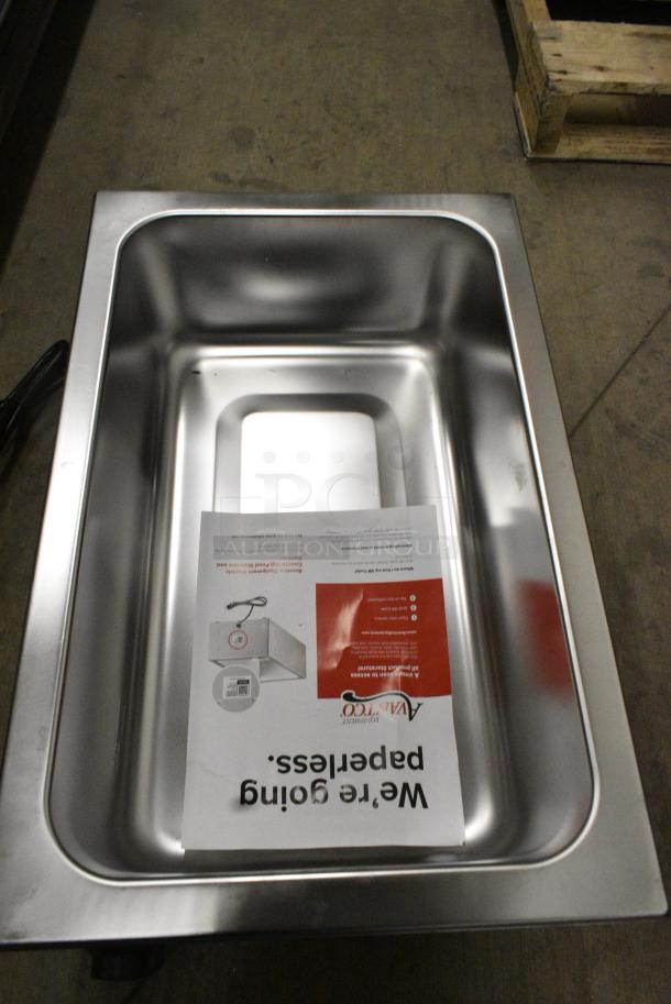 BRAND NEW SCRATCH AND DENT! Avantco 177W50 Stainless Steel 12" x 20" Full Size Electric Countertop Food Warmer. 120 Volts, 1 Phase. Tested and Working! - Image 5 of 7