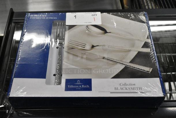 BRAND NEW SCRATCH AND DENT! Set of 12 Villeroy & Boch Silverware Sets; Dinner Fork, Dessert Fork, Dinner Knife, Dinner Spoon, Tea Spoon. - Image 1 of 3